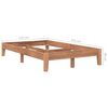 vidaXL Bed Frame without Mattress Solid Teak Wood 120x200 cm