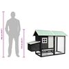 vidaXL Chicken Cage Grey 170x81x110 cm Solid Pine & Fir Wood