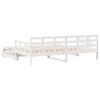 vidaXL Daybed with Trundle and Drawers without Mattress White 80x200 cm