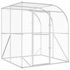 vidaXL Chicken Coop Silver 200 x 200 x 215 cm Galvanised Steel