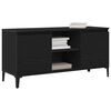 vidaXL TV Cabinet Black Oak 102 x 35 x 50 cm Engineered Wood