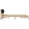vidaXL Bed frame Brown and black 120 x 190 cm Solid pine wood