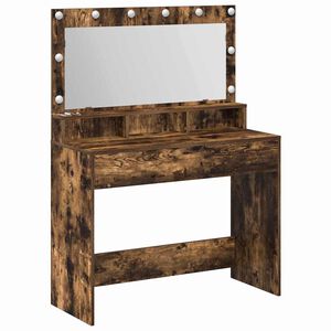 vidaXL Dressing Table Smoked Oak 100 x 41 x 135 cm Engineered Wood