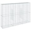 vidaXL Gabion Basket with Cover 300x50x200 cm Galvanised Iron