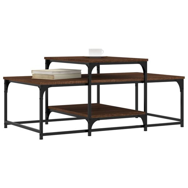 vidaXL Coffee Table Brown Oak 102x60x45 cm Engineered Wood