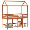 vidaXL Loft Bed Frame Wax Brown 90 x 190 cm Solid Pine Wood