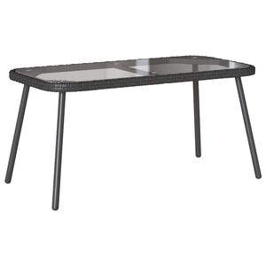 vidaXL Coffee Table Black 90 x 45 x 43 cm Poly Rattan
