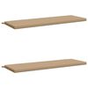 vidaXL Bench Cushions SOEST 2 pcs 100% Polyester Sand 150 x 50 x 5 cm