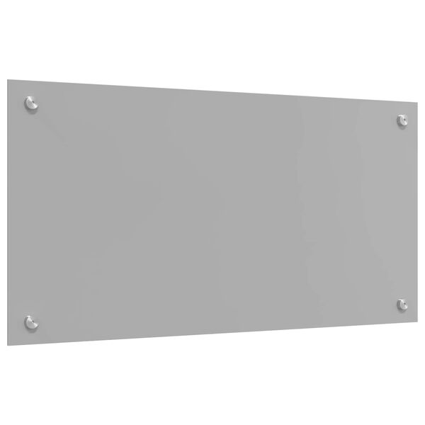 vidaXL Kitchen Backsplash Light grey 80 x 40 cm Tempered Glass