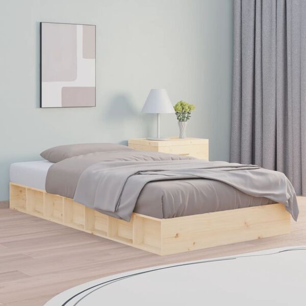 vidaXL Bed Frame without Mattress 90x190 cm Single Single Solid Wood