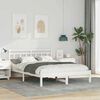 vidaXL Bed Frame White 120 x 190 cm Solid Pine Wood