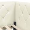 vidaXL Corner Bed Frame with Headboard Cream 80 x 200 cm Velvet
