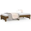 vidaXL Pull-out Day Bed without Mattress Honey Brown 2x(100x200) cm
