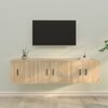 vidaXL 3 Piece TV Cabinet Set Sonoma Oak Engineered Wood
