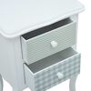 vidaXL Bedside Cabinet White and Grey 43x32x65 cm MDF