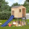 vidaXL Outdoor Playset Dark Grey Solid Wood Fir