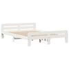 vidaXL Bed Frame without Mattress White 140x200 cm Solid Wood Pine