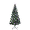 vidaXL Artificial Pre-lit Christmas Tree Green 180 cm PVC and Metal