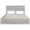 vidaXL Storage Bed Grey Sonoma 140 x 200 cm Engineered Wood