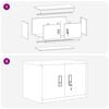 vidaXL Storage Cabinet White 60 x 40 x 40 cm Cold-Rolled Steel