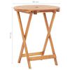 vidaXL Folding Garden Table 60x75 cm Solid Acacia Wood