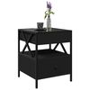 vidaXL Coffee Table with Infinity LED Black 40x40x51 cm