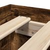 vidaXL Bed Frame without Mattress Smoked Oak 100x200 cm Engineered Wood