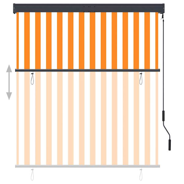 vidaXL Outdoor Roller Blind 140x250 cm White and Orange