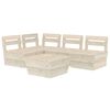 vidaXL 5 Piece Garden Pallet Lounge Set Impregnated Spruce Wood
