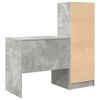 vidaXL Desk with Drawer 2 pcs Concrete Grey