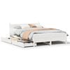vidaXL Bed Frame without Mattress White 140x190 cm Solid Wood Pine