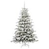 vidaXL Artificial Hinged Christmas Tree White 180 cm PE and PVC