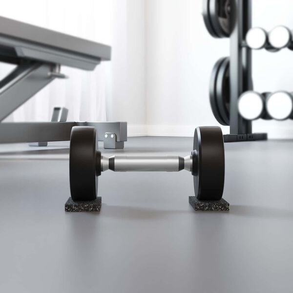 vidaXL Rubber Roller Black Rubber