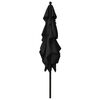 vidaXL 3-Tier Garden Parasol with Aluminium Pole Black 2.5x2.5 m