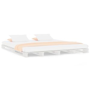 vidaXL Pallet Bed without Mattress White 140x200 cm Solid Wood