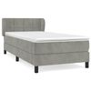 vidaXL Box Spring Bed with Mattress Light Grey 80x200 cm Velvet