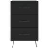 vidaXL Bedside Cabinet Black 40x40x66 cm Engineered Wood