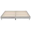 vidaXL Bed Frame without Mattress Grey Sonoma 160x200 cm Engineered Wood
