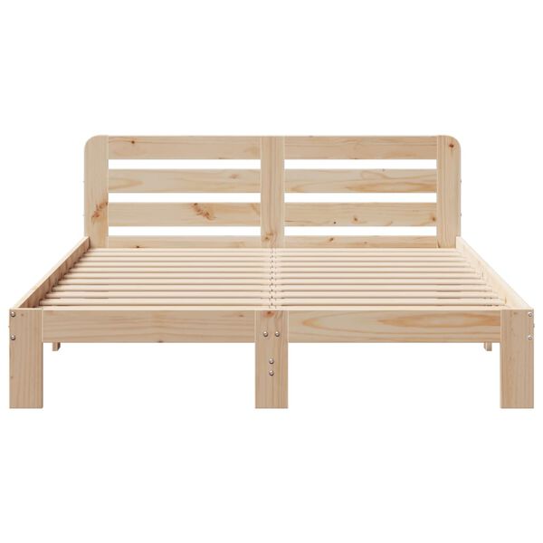vidaXL Bed Frame without Mattress 120x190 cm Small Double Solid Wood Pine