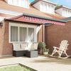 vidaXL Awning Red and White 350 x 250 x 165 cm Polyester and Aluminium
