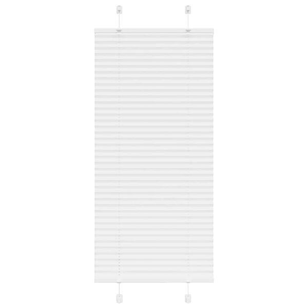 vidaXL Pleated Blind White 60x150 cm Fabric Width 59.4 cm Polyester