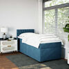 vidaXL Box Spring Bed with Mattress Dark Blue 90x200 cm Velvet