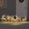 vidaXL LED Reindeers with 40 LEDs 5 pcs Gold PET