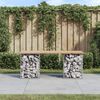 vidaXL Garden Bench Gabion Design 103x31x42 cm Solid Wood Pine
