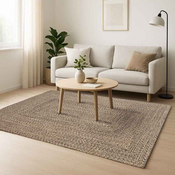 vidaXL Area Rugs Rectangular Natural and Black 240 x 340 cm Jute