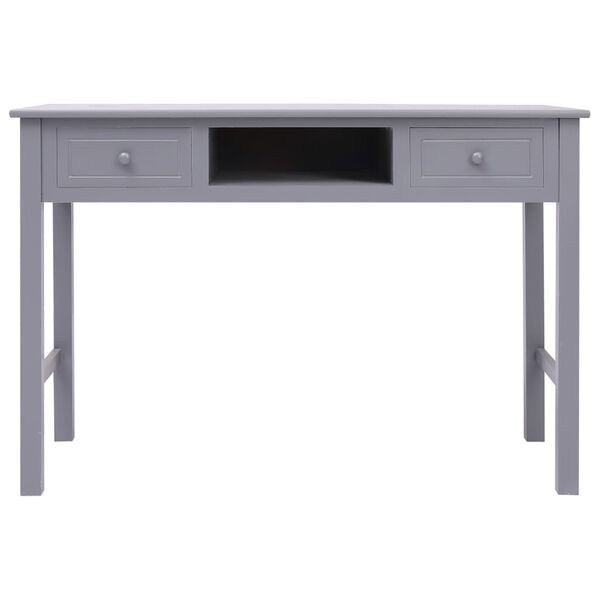 vidaXL Writing Desk Grey 110x45x76 cm Wood