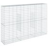 vidaXL Gabion Basket with Cover 300x50x200 cm Galvanised Iron