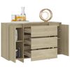 vidaXL Sideboard with 3 Drawers Sonoma Oak 120x41x75 cm Engineered Wood