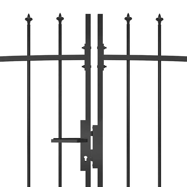 vidaXL Garden Fence Gate Woerden with Spear Top 5x1.95 m Black