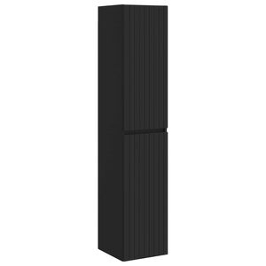 vidaXL Wall-mounted Bathroom Cabinet Black 33 x 34.5 x 160 cm